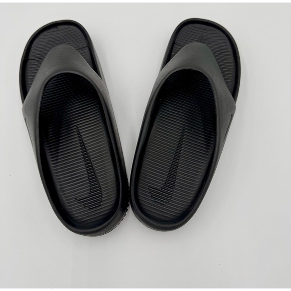 Nike Slides Men's size 6 Black Thong Sandals Comfort Slip On Shoe Minimalist - Picture 1 of 6